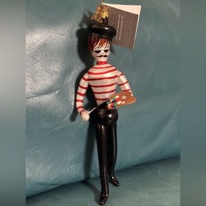 NWT Soffieria de Carlini Hand-Blown Glass Artist Christmas Ornament